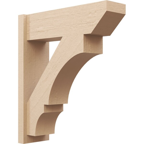 Ekena Millwork 8-in W x 26-in D x 30-in H Balboa Slat Rough Cedar Woodgrain TimberThane Outlooker, Primed Tan OUTUR080X26X30BOA24RCPR - main